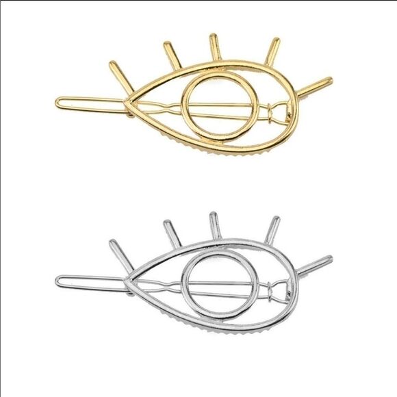 Hair Clip Eye format gold or silver color cutest - Picture 1 of 5